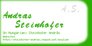 andras steinhofer business card